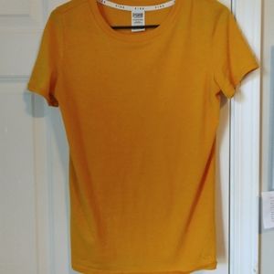 PINK Victoria's secret XS orange mustard tee